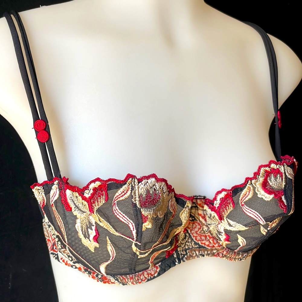 Gorgeous Embroidered Stretch Cup Bra